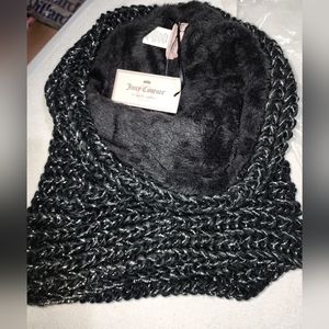 Juicy Couture faux fur lined neck warmer